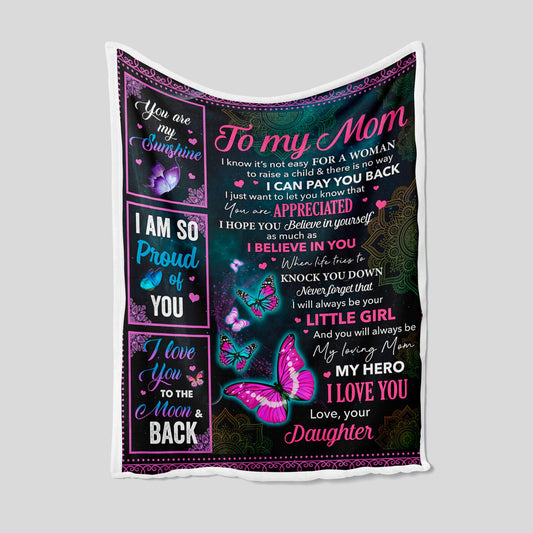 To My Mom Blanket, Personalized Name Blanket, Mother Blanket, Family Throw Blanket, Blanket For Mom, Blankets For Gift, Christmas Blanket