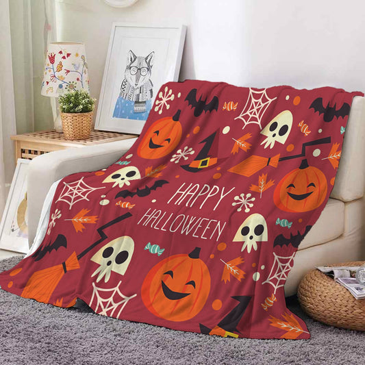 Halloween Blanket, Pumpkin Blanket, Bat Blanket, Spider Blanket, Halloween Home Decor, Blanket Gift