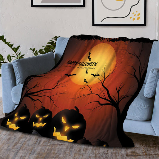 Halloween Blanket, Pumpkin Blanket, Bat Blanket, Spider Blanket, Halloween Home Decor, Blanket Gift Halloween