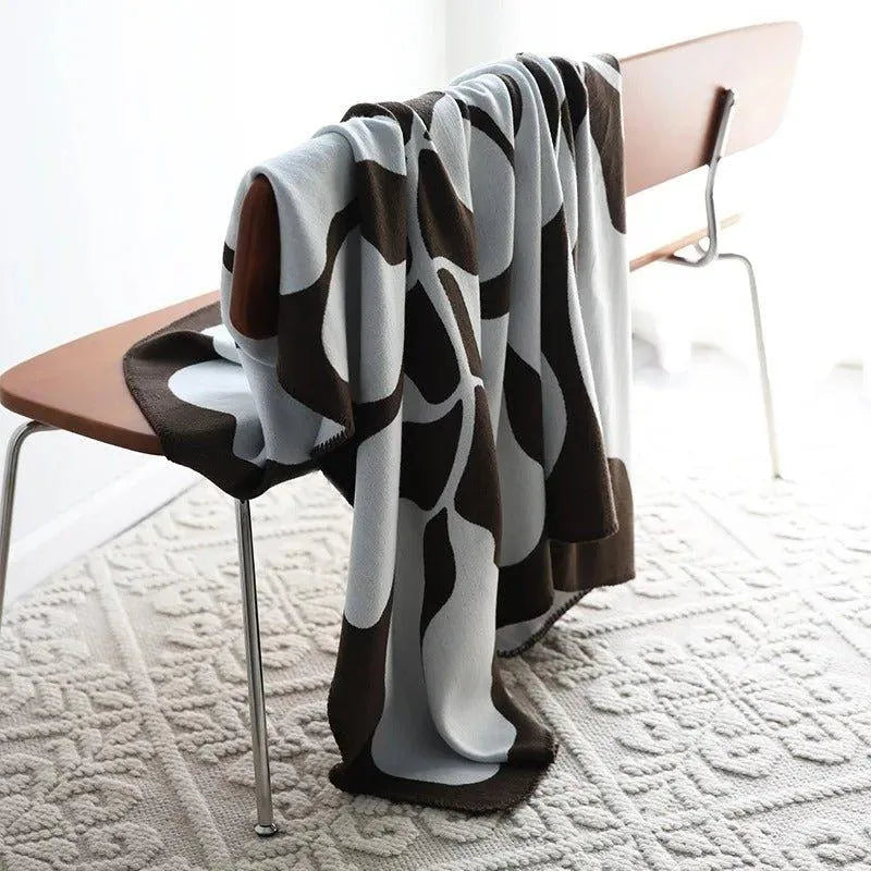 Modern Bohemian Abstract Throw Blanket │ Nordic Stylish Bedspread