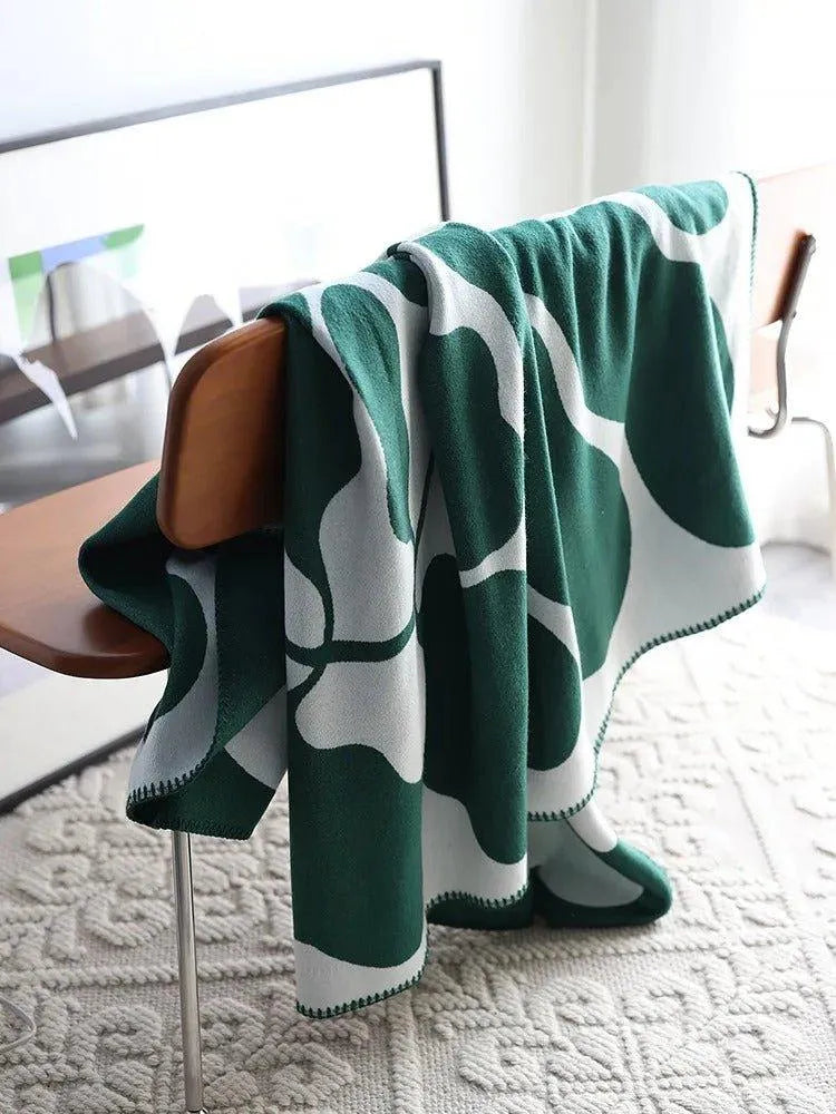 Modern Bohemian Abstract Throw Blanket │ Nordic Stylish Bedspread