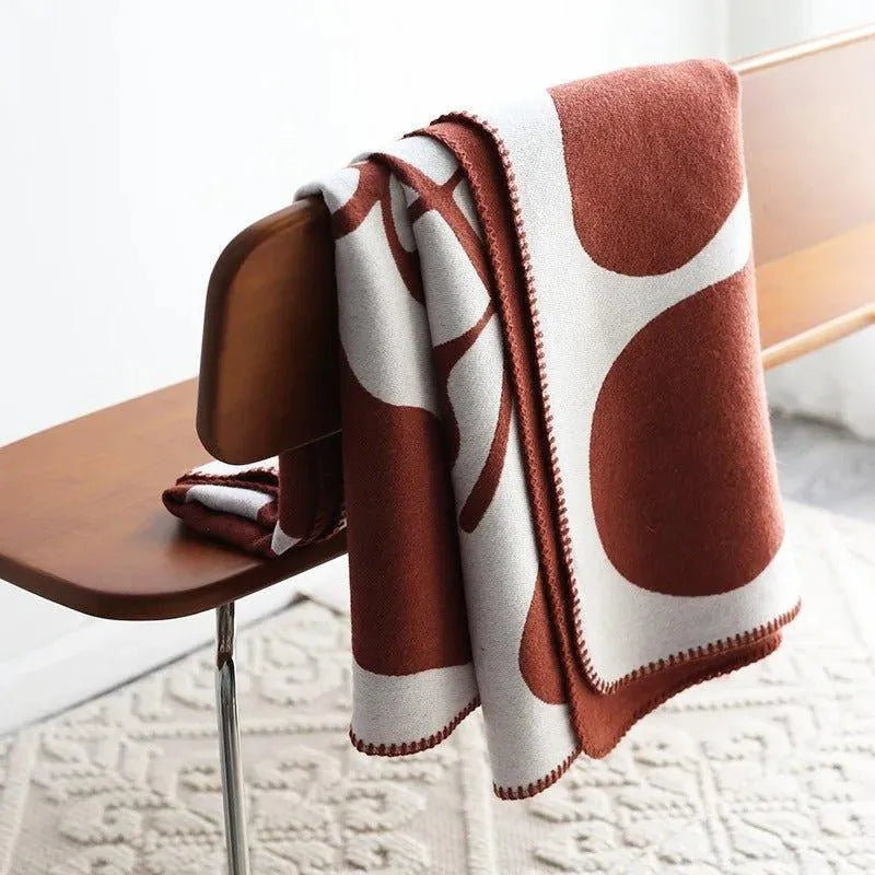 Modern Bohemian Abstract Throw Blanket │ Nordic Stylish Bedspread