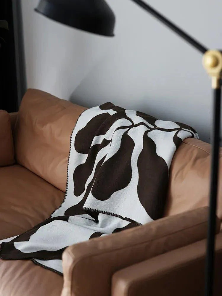 Modern Bohemian Abstract Throw Blanket │ Nordic Stylish Bedspread
