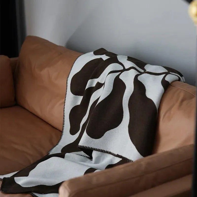 Modern Bohemian Abstract Throw Blanket │ Nordic Stylish Bedspread