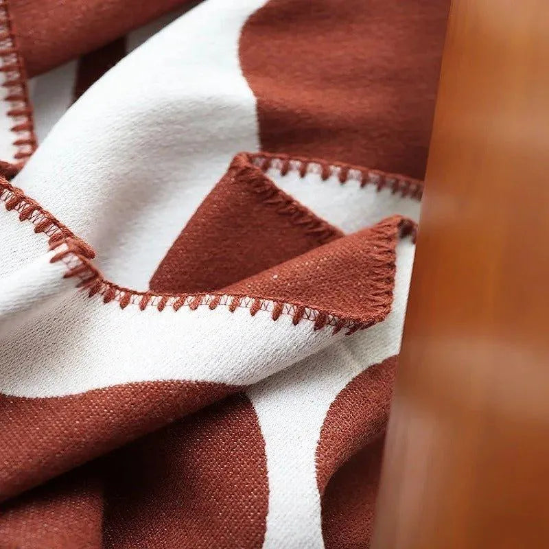 Modern Bohemian Abstract Throw Blanket │ Nordic Stylish Bedspread