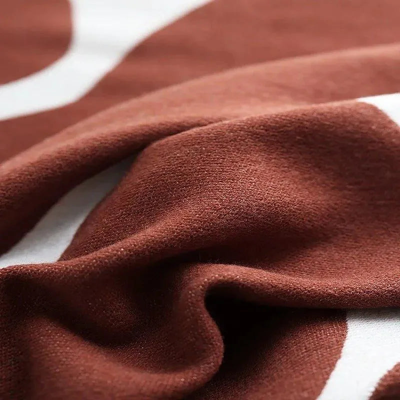Modern Bohemian Abstract Throw Blanket │ Nordic Stylish Bedspread