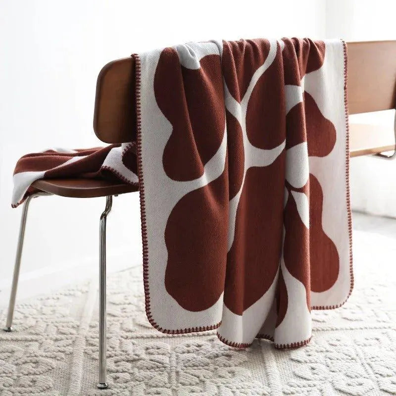 Modern Bohemian Abstract Throw Blanket │ Nordic Stylish Bedspread
