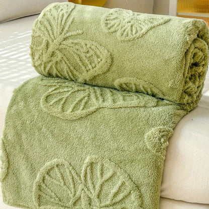 Wool Blanket, Minimalist Butterfly Long Plush Lamb Wool Blanket, Wool Throws For Sofas, Green Wool Blanket, Best Wool Throw Blanket