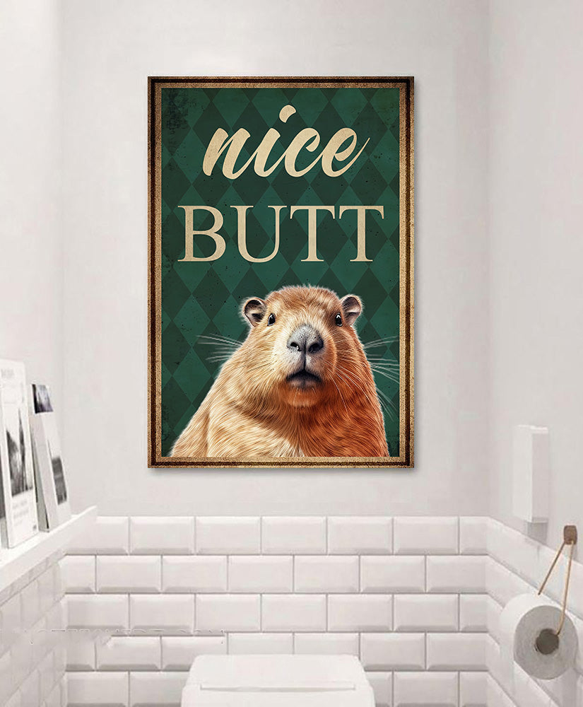 Capybara Nice Butt Funny Poster