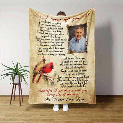 I Never Left You Blanket, Custom Photo Blanket, Grandma Blanket, Grandpa Blanket, Family Throw Blanket, Blankets For Gift, Memorial Blanket