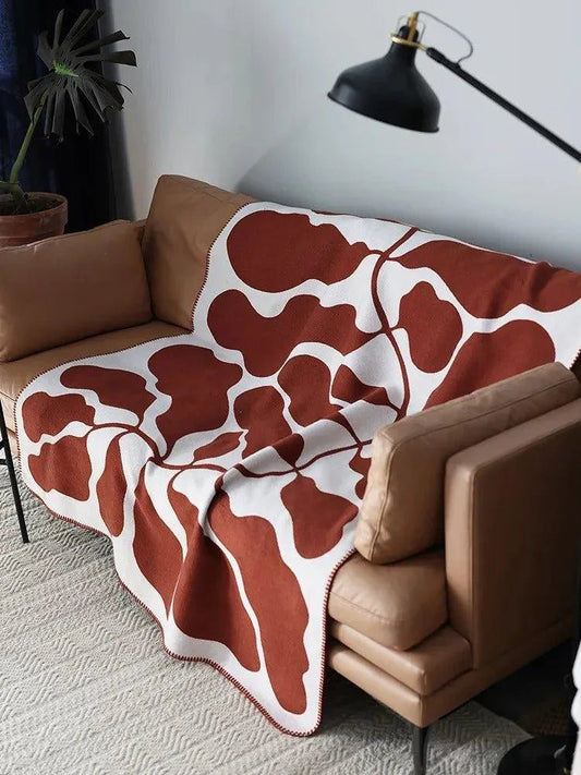 Modern Bohemian Abstract Throw Blanket │ Nordic Stylish Bedspread